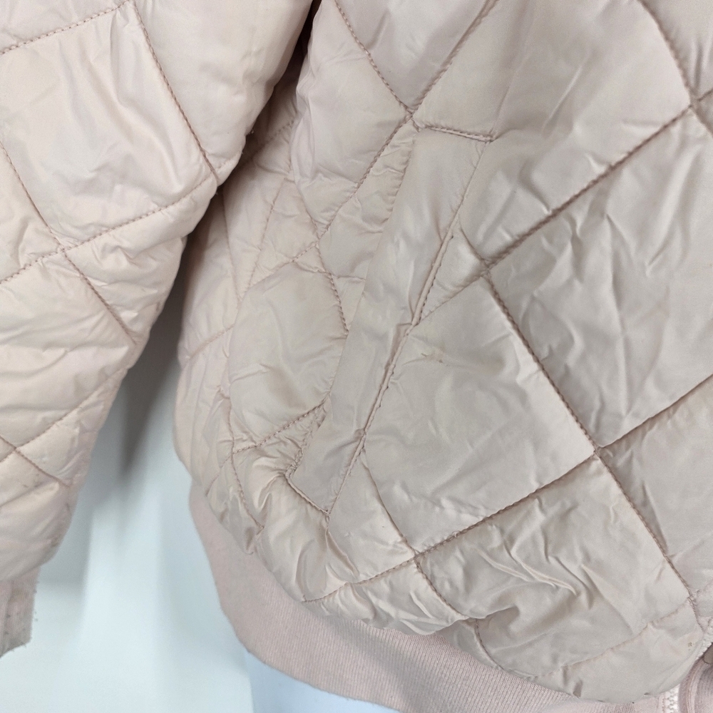 Alyned Together Quilted Reversible Bomber Jacket Pink Sherpa Lined Women’s Small - Picture 3 of 9